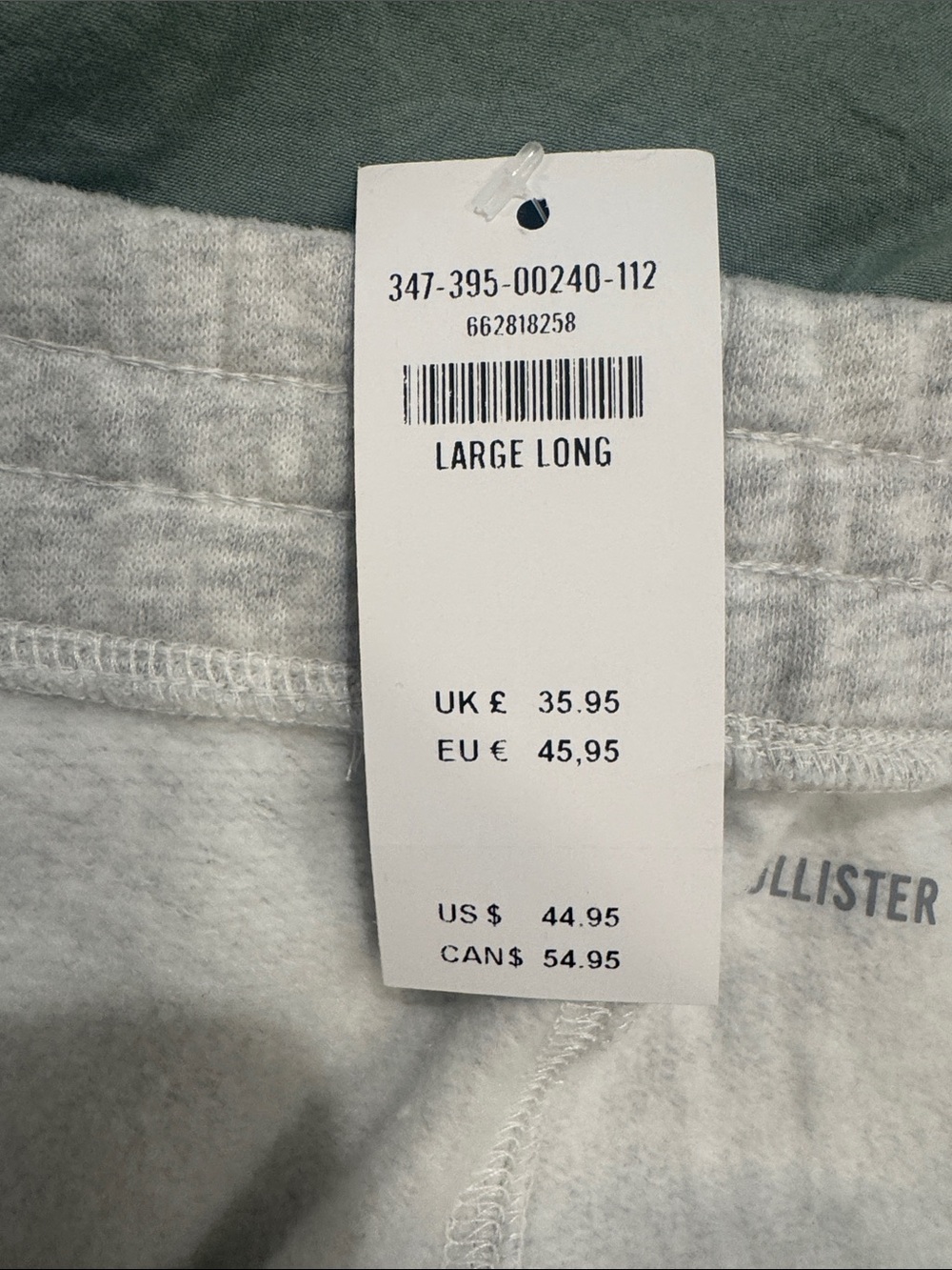Hollister Light Gray Wide-Leg Sweatpants - Picture 3 of 3